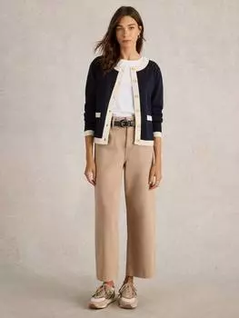 Контрастный кардиган из чистого органического хлопка charlotte White Stuff, темно-синий/разноцветный