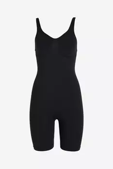 Контурное короткое боди Heist, черный