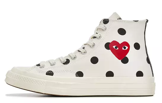 Кеды Converse Chuck Taylor All Star 70 Hi Comme Des Garcons Play Polka Dot White