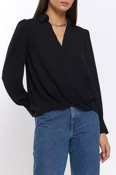 Конверт с V-образным вырезом River Island, черный