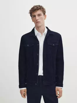 Координационная куртка из джинсовой стирки с прополаскиванием Massimo Dutti, индиго