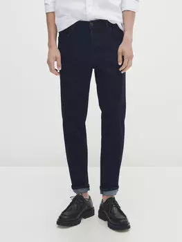 Координационные джинсы координационного кроя с промывкой Massimo Dutti, индиго