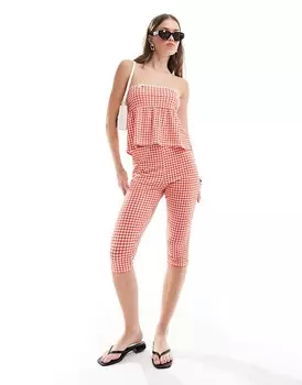 Координированные леггинсы-капри с клетчатым принтом ASOS DESIGN