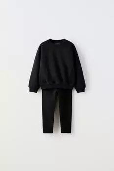 Коордивный свитшот и леггинсы ZARA, черный