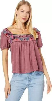Копченый крестьянин с перекрашенной вышивкой Lucky Brand, цвет Crushed Berry