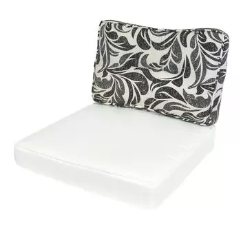 Kopu Retro Flower Lounge Cushion Set Сиденье и спинка 60 см - Слоновая кость, белый