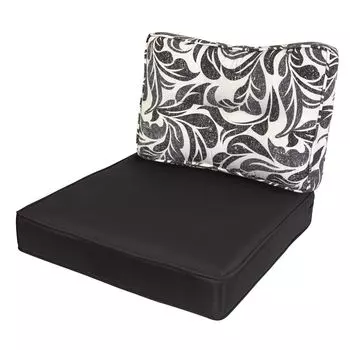 Kopu Retro Flower Lounge Cushion Set Сиденье и спинка 60 см - Черный