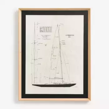 Корабль II El Corte Ingls картина, натуральный / черный