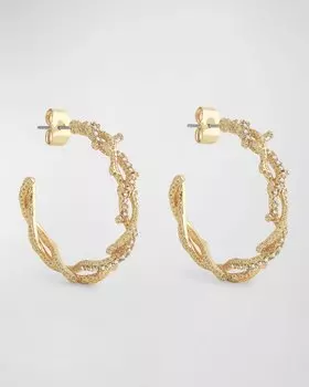Коралловые серьги-кольца Anabel Aram Jewelry, цвет Gold