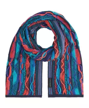 Коралловый вязаный шарф Carlo Colucci, синий