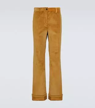 Кордюроевые расклешенные брюки Miu Miu, Orzo