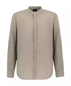 Корейская рубашка с воротником F**K, бежевый