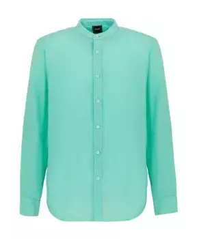 Корейская рубашка с воротником F**K, зеленый