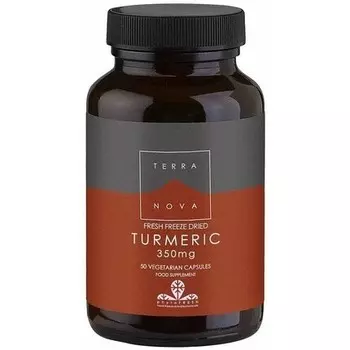 Корень куркумы Terranova, свежевысушенный сублимацией, 350 мг, 50 вегетарианских капсул