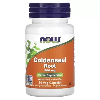 Корень желтокорня NOW Foods 500 мг, 50 капсул