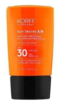 Korff Sun Secret Air Facial Fluid SPF 30 50 мл Защищает кожу и предотвращает появление морщин.