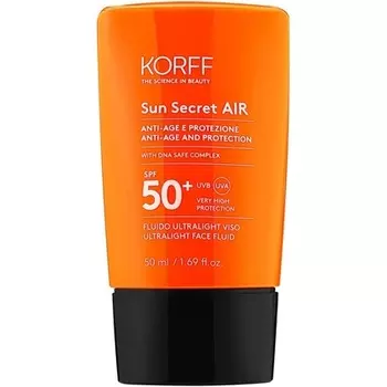 Korff Sun Secret SPF50+ Air Ultralight Флюид для лица, увлажняющий и антивозрастной, 50 мл