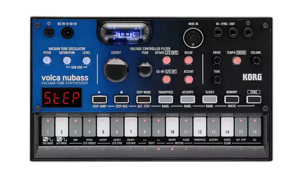 Korg Volca Nubass Ламповый синтезатор Volca Nubass Vacuum Tube Synthesizer