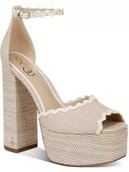 Kori 2 женские регулируемые туфли с открытым носком и блочным каблуком Sam Edelman, цвет natural linen