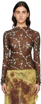 Коричневая блузка Halcyon KNWLS