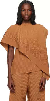 Коричневая блузка Vigor Pleats Solid ISSEY MIYAKE
