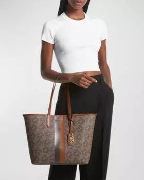 Коричневая большая открытая большая сумка Eliza-Lg Ew/багаж Michael Kors