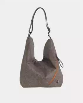 Коричневая большая сумка с фактурным плетеным эффектом Kbas, коричневый