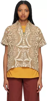 Коричневая филигранная рубашка Bode