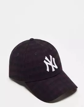 Коричневая фланелевая кепка унисекс New Era 9Forty NY Yankees