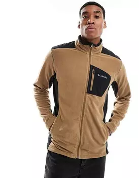 Коричневая флисовая куртка Columbia Klamath Range с молнией во всю длину