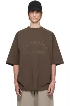 Коричневая футболка Bonded Fear of God ESSENTIALS