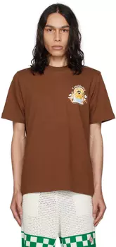 Коричневая футболка Casablanca Studio De Musique