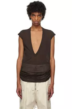 Коричневая футболка Holywood Dylan Rick Owens