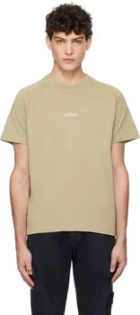 Коричневая футболка из органического хлопка Stone Island