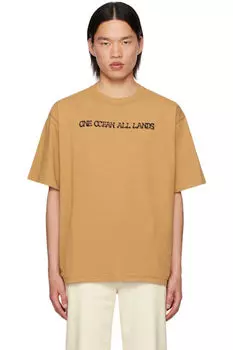 Коричневая футболка «OOAL» nanamica