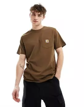 Коричневая футболка с карманами Carhartt WIP