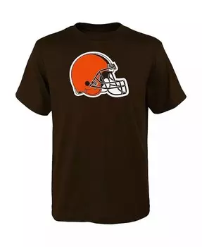 Коричневая футболка с логотипом Big Boys Cleveland Browns Primary Outerstuff, коричневый