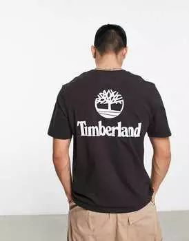 Коричневая футболка с принтом на спине Timberland эксклюзивно для Asos