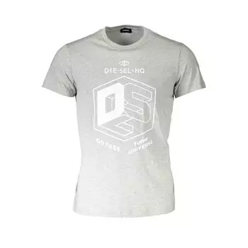 Коричневая хлопковая мужская футболка Diesel