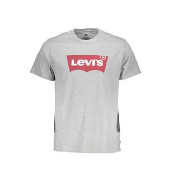 Коричневая хлопковая мужская футболка LeviS