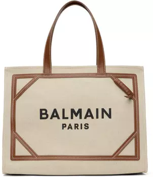 Коричневая холщовая сумка B-Army 42 Balmain