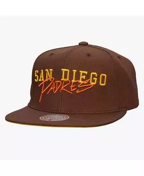 Коричневая кепка Snapback с надписью San Diego Padres Team Mitchell & Ness, коричневый