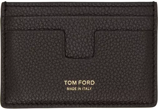 Коричневая классическая визитница TOM FORD