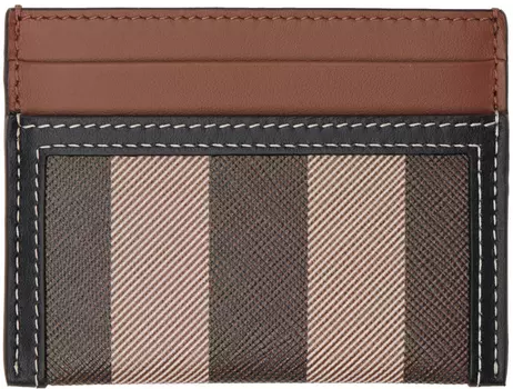 Коричневая клетка и двухцветная визитница Burberry