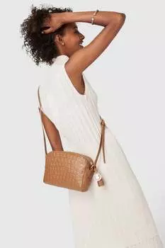 Коричневая кожаная сумка через плечо Sherton Tous, коричневый