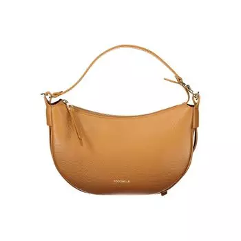 Коричневая кожаная сумка Coccinelle