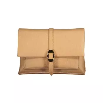 Коричневая кожаная сумка Coccinelle, коричневый