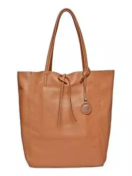 Коричневая кожаная сумка Roberta M, коричневый