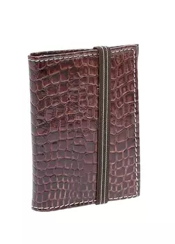 Коричневая кожаная визитница Cotton Bar