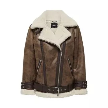 Коричневая куртка из полиэстера ONLY